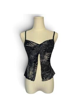 Opera Women's Black and Blue Crop-top